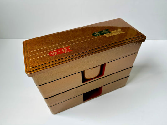 Vintage Jubako 4-Tier Set with Kobachi & Sauce Dish